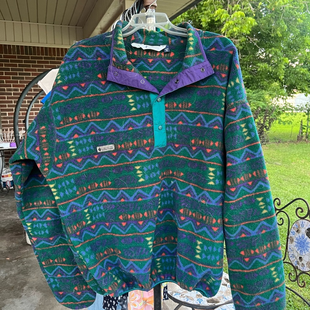 Columbia Multicolor Geometric Pullover